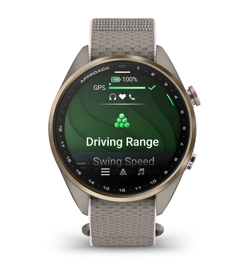 Statystyki i dane z treningu na strzelnicy golfowej w urządzeniu Garmin Approach S72