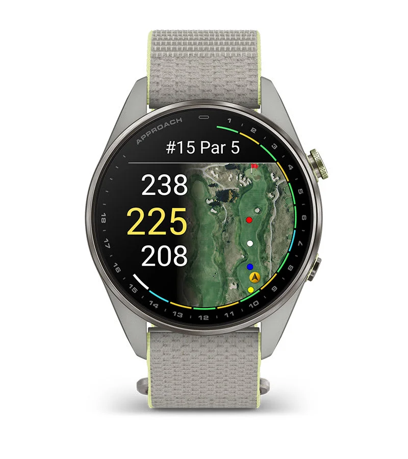 Ekran Garmin Approach S72 z analizą tętna i danych biometrycznych po rundzie