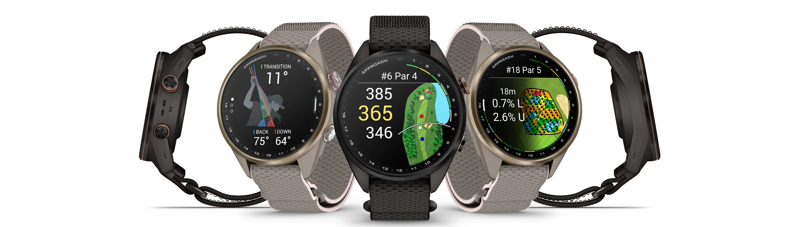 Smartwatch Garmin Approach S72 z tytanowym bezelem i paskiem ComfortFit