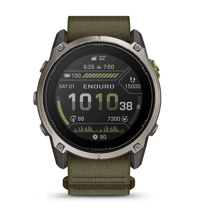 Tytanowa koperta smartwatcha Garmin Enduro 4 z paskiem z tkaniny ComfortFit