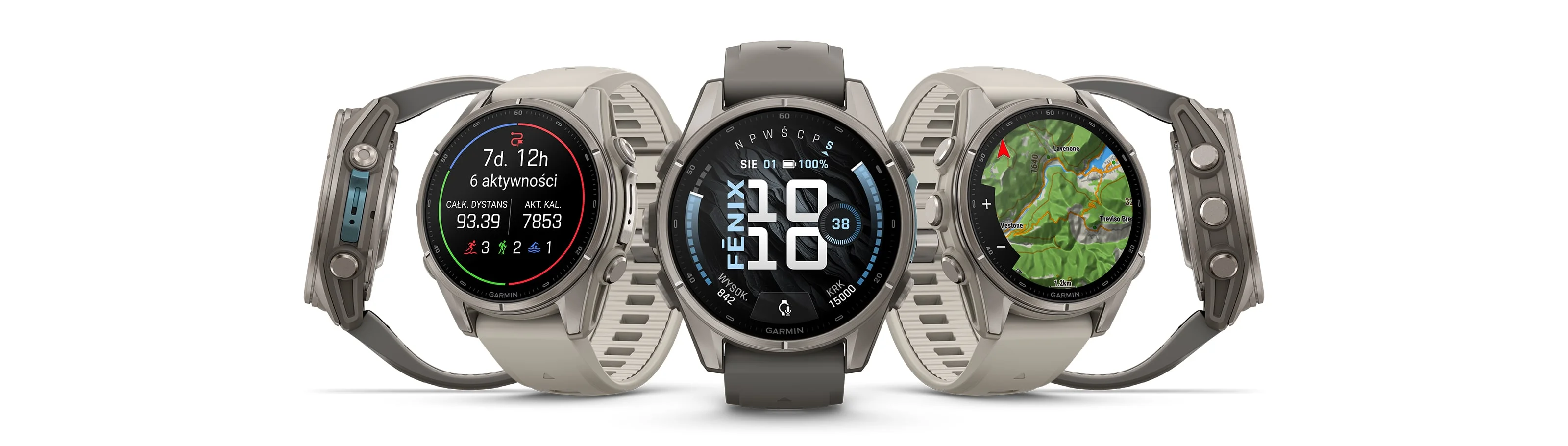 Multisportowy smartwatch GPS Garmin fēnix 9 z wykończeniem tytanowym