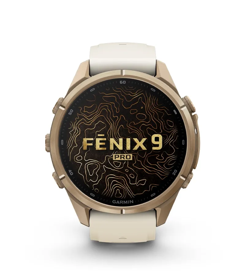 Wyświetlacz AMOLED zegarka Garmin fēnix 9 Pro z tytanową obudową i szafirowym szkłem