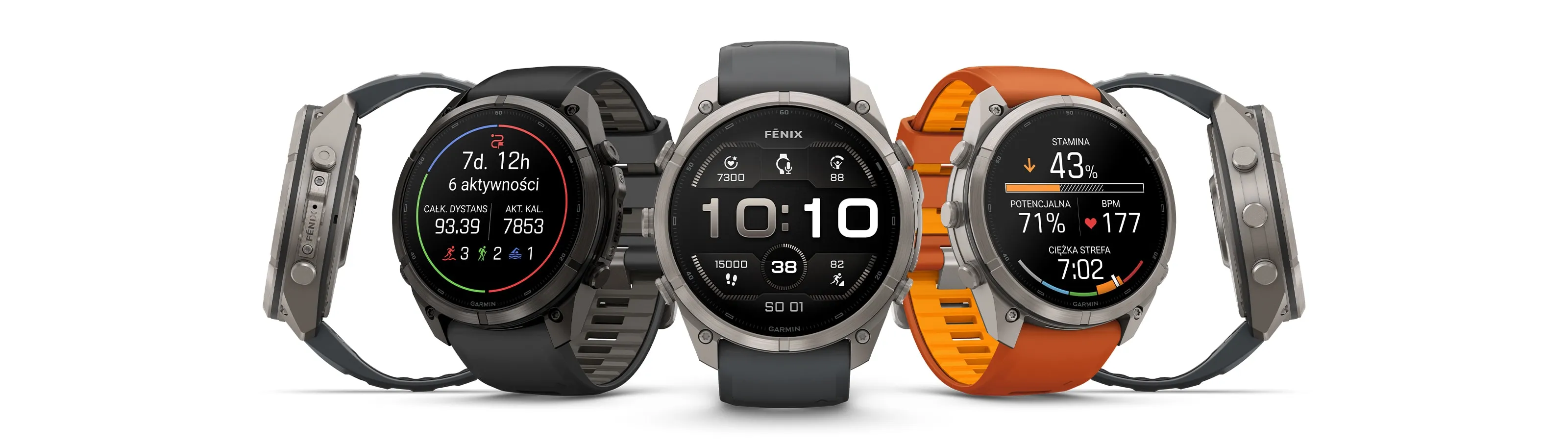 Smartwatch Garmin w tytanowej obudowie na ciemnym tle