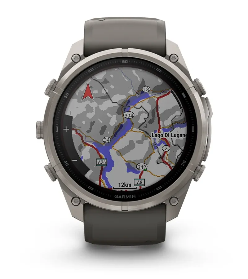 Nawigacja z mapą TopoActive na ekranie smartwatcha