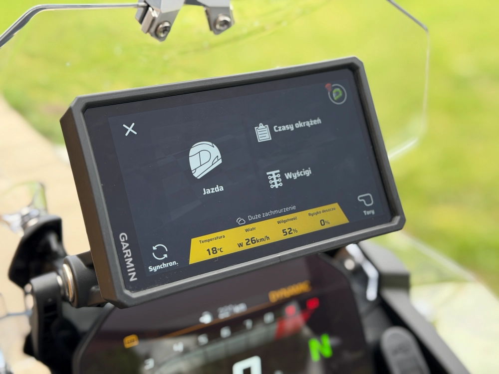 Ekran startowy Garmin Performance na zūmo XT3