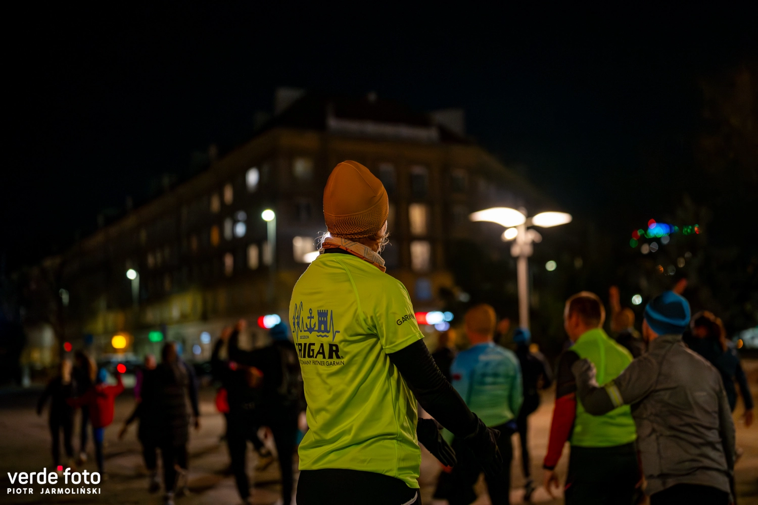 Zdjęcie biegaczy na ustawce biegowej w Szczecinie
