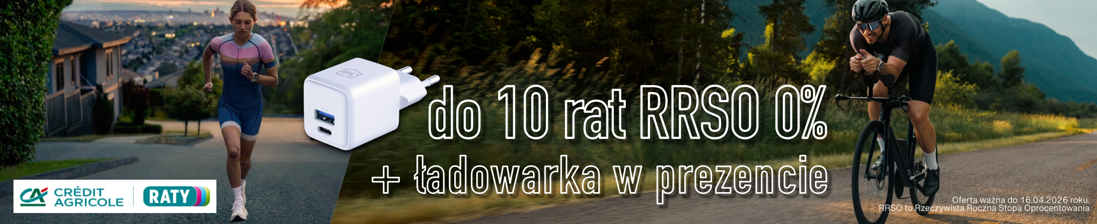 Baner reklamujący promocję CreditAgricole Raty 0%