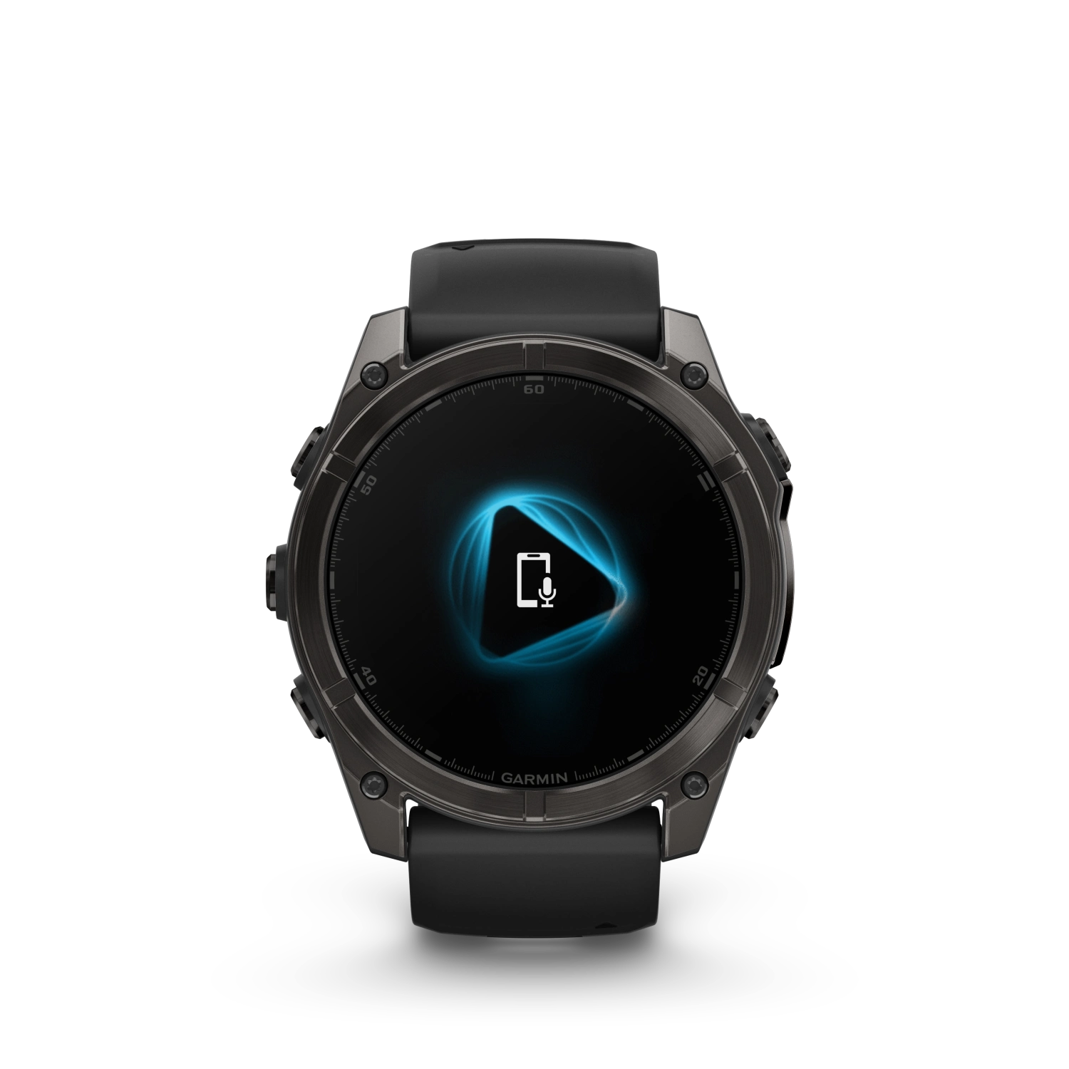 Fenix8_51_HR_CarbonGray_Black_Front_0014_fenix8_voice_assistant_still.webp