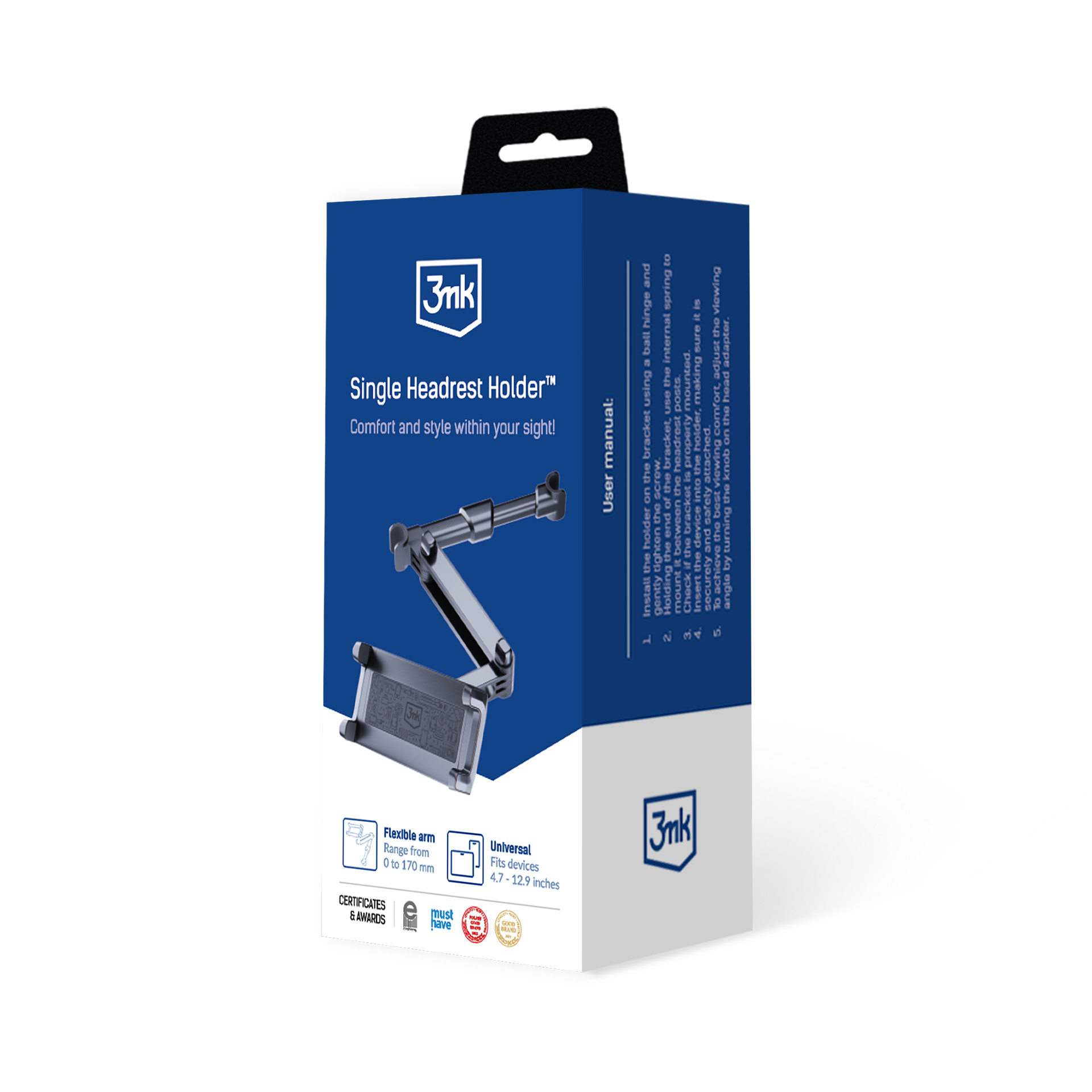 Uchwyt samochodowy na zagłówek 3mk Single Headrest Holder™