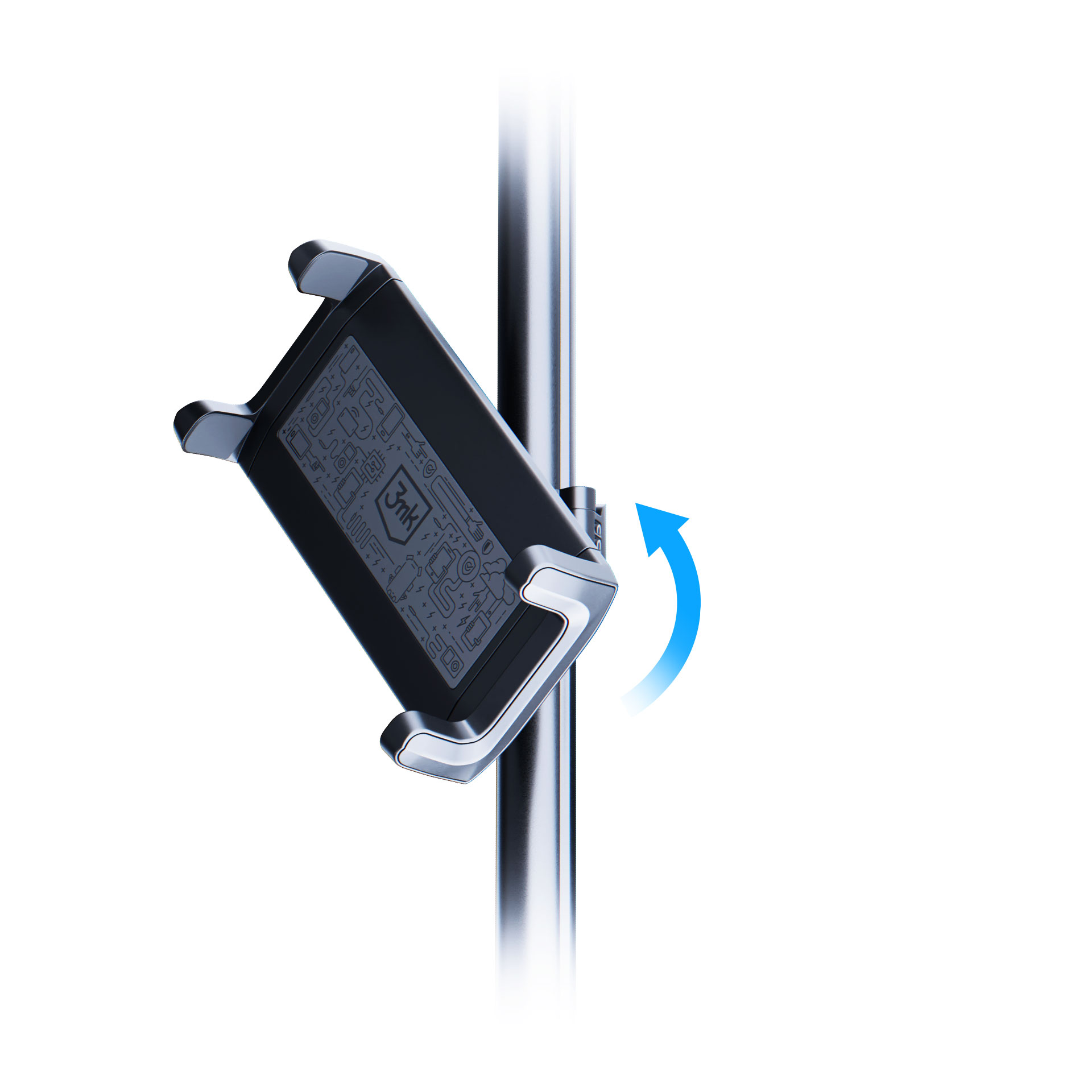 Uchwyt samochodowy na telefon i tablet 3mk Double Headrest Holder
