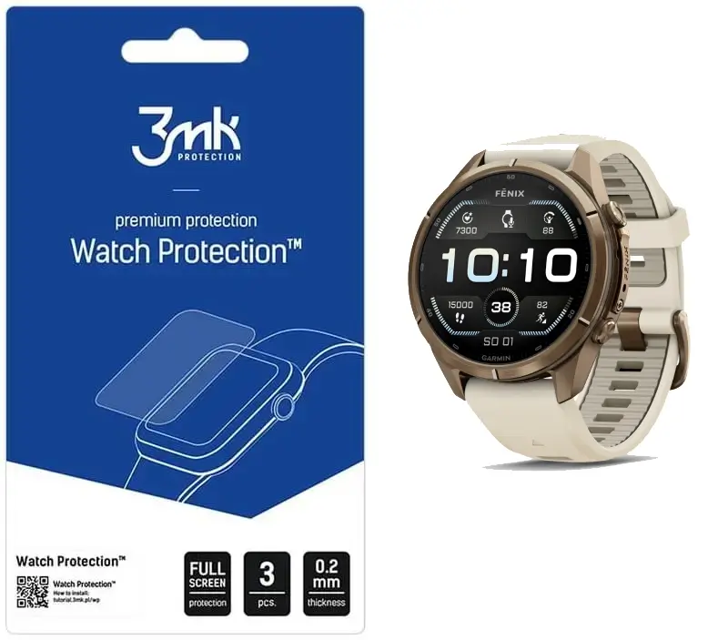 Szkło ochronne na ekran Garmin Fenix 9 PRO 43mm - 3mk Watch Protection (3 szt)